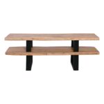 LIZARD Έπιπλο TV Μέταλλο Βαφή Μαύρο, Ξύλο Ακακία Φυσικό 140x40x50cm - Image 12