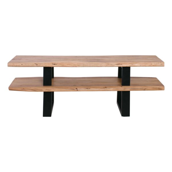 LIZARD Έπιπλο TV Μέταλλο Βαφή Μαύρο, Ξύλο Ακακία Φυσικό 140x40x50cm - Image 12