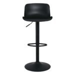 MOSS Σκαμπό BAR με Πλάτη, Μέταλλο Βαφή Μαύρο, PP Μαύρο, Ρύθμιση Ύψους, Περιστρεφόμενο 44x45x58/81-79/102cm - Image 15