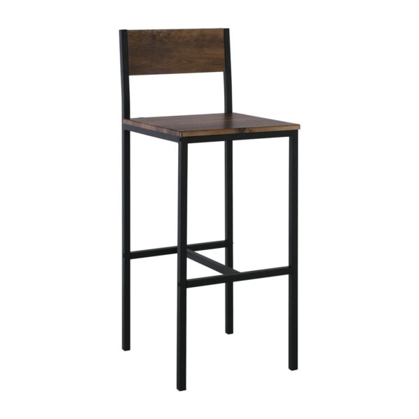 STAB Σκαμπό BAR με Πλάτη, Μέταλλο Βαφή Ανθρακί, Κάθισμα Απόχρωση Antique Brown 39x42x75/103cm - Image 16