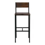 STAB Σκαμπό BAR με Πλάτη, Μέταλλο Βαφή Ανθρακί, Κάθισμα Απόχρωση Antique Brown 39x42x75/103cm - Image 18
