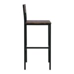 STAB Σκαμπό BAR με Πλάτη, Μέταλλο Βαφή Ανθρακί, Κάθισμα Απόχρωση Antique Brown 39x42x75/103cm - Image 19