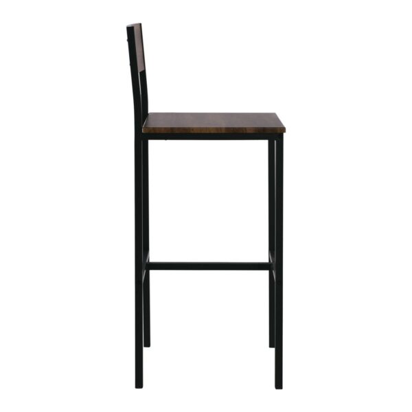 STAB Σκαμπό BAR με Πλάτη, Μέταλλο Βαφή Ανθρακί, Κάθισμα Απόχρωση Antique Brown 39x42x75/103cm - Image 19