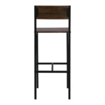 STAB Σκαμπό BAR με Πλάτη, Μέταλλο Βαφή Ανθρακί, Κάθισμα Απόχρωση Antique Brown 39x42x75/103cm - Image 20