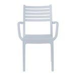 OLIMPIA Πολυθρόνα Τραπεζαρίας Κήπου Στοιβαζόμενη, PP - UV Protection, Απόχρωση Άσπρο 54x52x86cm - Image 17