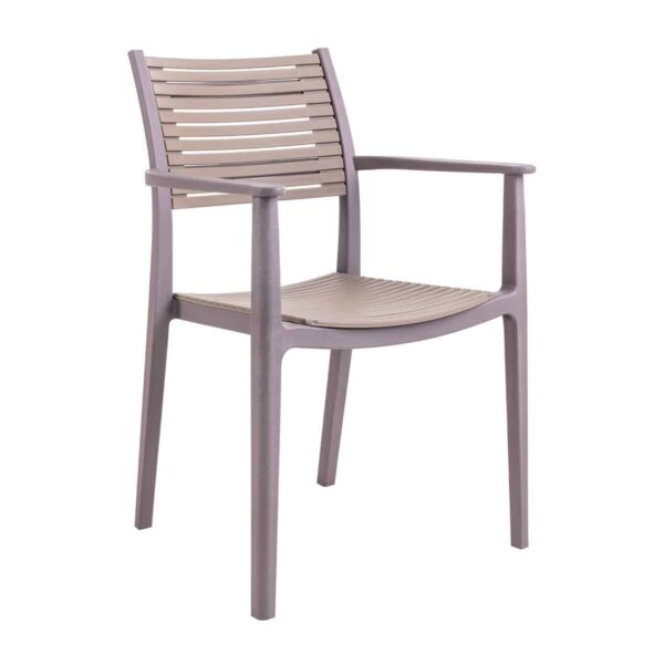 AKRON Πολυθρόνα PP-UV Sand Beige - Tortora 60x55x85cm - Image 16