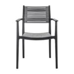 AKRON Πολυθρόνα PP-UV Μαύρο - Γκρι 60x55x85cm - Image 17