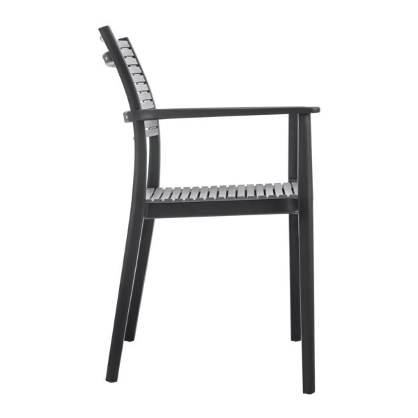 AKRON Πολυθρόνα PP-UV Μαύρο - Γκρι 60x55x85cm - Image 18