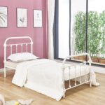 TUNER Κρεβάτι Μονό για Στρώμα 90x190cm, Μέταλλο Βαφή Άσπρο 203x98x102cm - Image 8