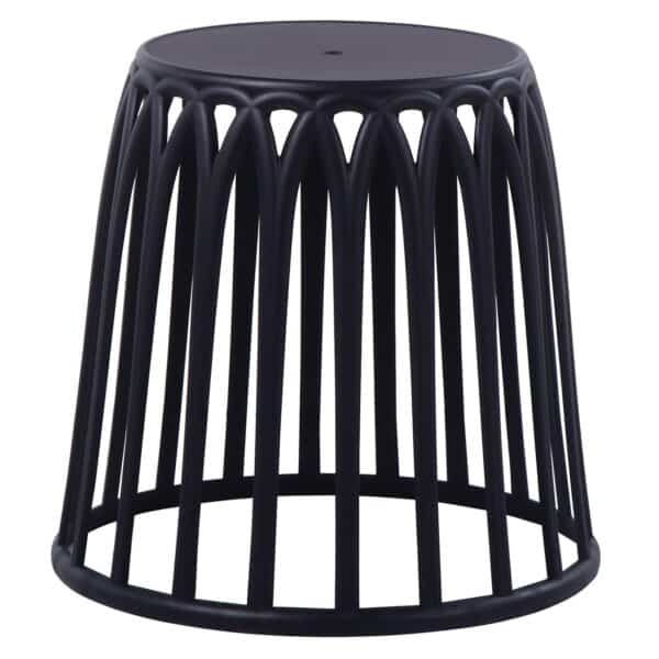 SABA Σκαμπό, Στοιβαζόμενο, PP-UV Μαύρο Φ46cm H.44cm ( Kάθισμα Φ33cm) - Image 8