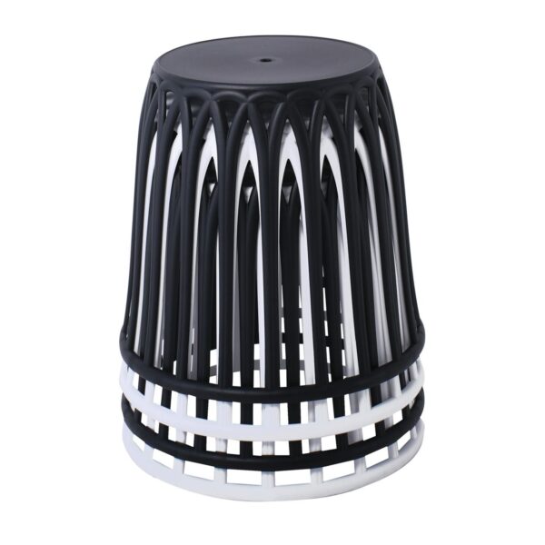 SABA Σκαμπό, Στοιβαζόμενο, PP-UV Μαύρο Φ46cm H.44cm ( Kάθισμα Φ33cm) - Image 9