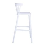 WEST Σκαμπό Bar, PP-UV Άσπρο 54x51x103cm - Image 18