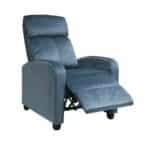 PORTER Πολυθρόνα Relax Σαλονιού - Καθιστικού Γκρι - Μπλε Velure 68x86x99cm - Image 11