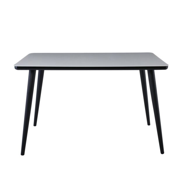 UNION Τραπέζι Τραπεζαρίας Κουζίνας, Μέταλλο Βαφή Μαύρο Γυαλί Άσπρο 130x80x75cm - Image 9