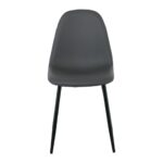 CELINA Καρέκλα Μέταλλο Βαφή Μαύρο, Pvc Γκρι 45x54x85cm - Image 15