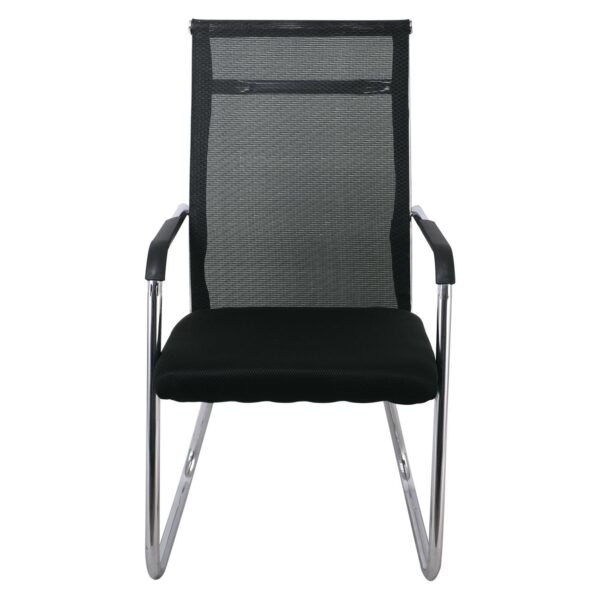 ALTA Πολυθρόνα Γραφείου Επισκέπτη Χρώμιο, Mesh Μαύρο 54x64x100cm - Image 15