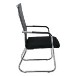 ALTA Πολυθρόνα Γραφείου Επισκέπτη Χρώμιο, Mesh Μαύρο 54x64x100cm - Image 16