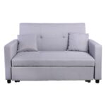 IMOLA Καναπές - Κρεβάτι Σαλονιού - Καθιστικού, 2Θέσιος Ύφασμα Ανοιχτό Γκρι 154x100x93(Κρεβ130x190x44)cm - Image 17