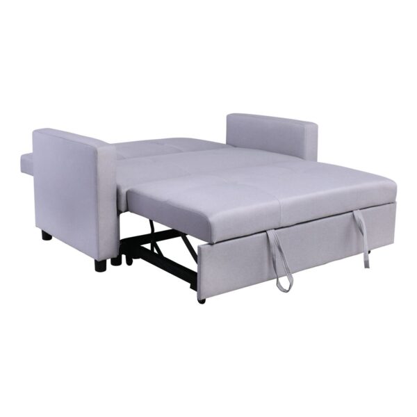 IMOLA Καναπές - Κρεβάτι Σαλονιού - Καθιστικού, 2Θέσιος Ύφασμα Ανοιχτό Γκρι 154x100x93(Κρεβ130x190x44)cm - Image 20