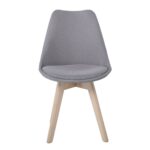 MARTIN Καρέκλα Οξιά Φυσικό, Ύφασμα Γκρι, Μονταρισμένη Ταπετσαρία 49x57x82cm - Image 17