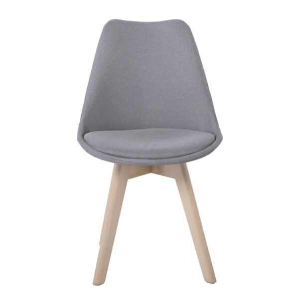 MARTIN Καρέκλα Οξιά Φυσικό, Ύφασμα Γκρι, Μονταρισμένη Ταπετσαρία 49x57x82cm - Image 17