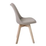 MARTIN Καρέκλα Οξιά Φυσικό, Ύφασμα Μπεζ, Μονταρισμένη Ταπετσαρία 49x57x82cm - Image 13