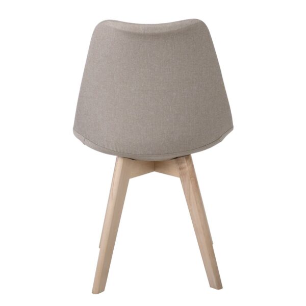 MARTIN Καρέκλα Οξιά Φυσικό, Ύφασμα Μπεζ, Μονταρισμένη Ταπετσαρία 49x57x82cm - Image 14