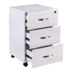 UNIT Συρταριέρα Γραφείου, 3 Συρτάρια, Τροχήλατη, Melamine Απόχρωση Άσπρο 38x42x63cm - Image 9