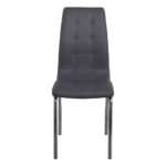 MELVA Καρέκλα Τραπεζαρίας - Κουζίνας, Μέταλλο Χρώμιο, PU Γκρι 42x60x102cm - Image 15