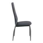 FRESH Καρέκλα Τραπεζαρίας Κουζίνας Μέταλλο Χρώμιο, Pu Γκρι 45x52x100cm - Image 16