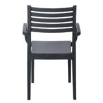 OLIMPIA Πολυθρόνα Τραπεζαρίας Κήπου Στοιβαζόμενη, PP - UV Protection, Απόχρωση Ανθρακί 54x52x86cm - Image 18