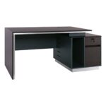 ADVANCE Γραφείο Σκούρο Καρυδί - Sky Grey 160x80x75cm - Image 9