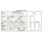 CELINA Καρέκλα Χρώμιο Χρυσό, Velure Μπλε 45x54x85cm - Image 18