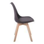 MARTIN STRIPE Καρέκλα Ξύλινο Πόδι, PP Καφέ 49x56x82cm - Image 16