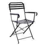 ΖΑΠΠΕΙΟΥ Πολυθρόνα Κήπου - Βεράντας, Πτυσσόμενη, Μέταλλο Βαφή Μαύρο 54x52x85cm - Image 8