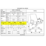 BF1250 Πολυθρόνα Γραφείου Διευθυντή, Pu Μαύρο 60x64x108/120cm - Image 18
