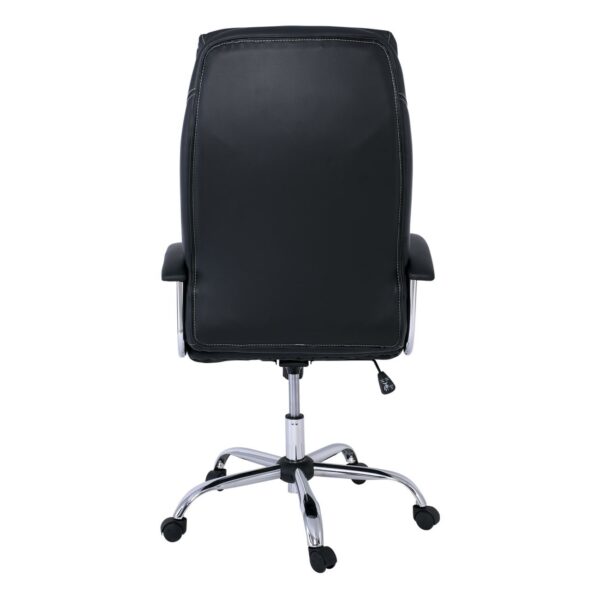 BF5700 Πολυθρόνα Διευθυντή Μέταλλο Χρώμιο, Pu Μαύρο 64x72x112/121cm - Image 14