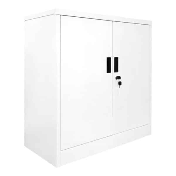 ΝΤΟΥΛΑΠΙ Δίφυλλο - 2 Ράφια Εσωτερικά - Μέταλλο Βαφή Άσπρο 90x40x90cm - Image 10