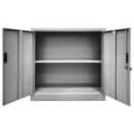 ΝΤΟΥΛΑΠΙ Δίφυλλο - 2 Ράφια Εσωτερικά - Μέταλλο Βαφή Γκρι 90x40x90cm - Image 12