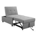 IMOLA Καρέκλα - Κρεβάτι Σαλονιού - Καθιστικού, Ύφασμα Ανοιχτό Γκρι 75x106x90 / Κρεβάτι75x172x44cm - Image 14