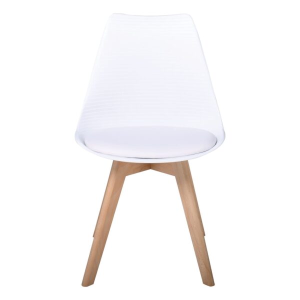 MARTIN STRIPE Καρέκλα Ξύλινο Πόδι, PP Άσπρο 49x56x82cm - Image 15