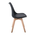 MARTIN STRIPE Καρέκλα Ξύλινο Πόδι, PP Μαύρο 49x56x82cm - Image 16