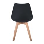 MARTIN STRIPE Καρέκλα Ξύλινο Πόδι, PP Μαύρο 49x56x82cm - Image 17