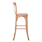 DESTINY Σκαμπό BAR, Ξύλο Οξιά Απόχρωση Φυσικό, Κάθισμα Ψάθα, Στοιβαζόμενο 45x48x110cm - Image 15