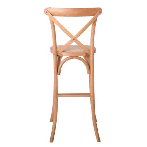 DESTINY Σκαμπό BAR, Ξύλο Οξιά Απόχρωση Φυσικό, Κάθισμα Ψάθα, Στοιβαζόμενο 45x48x110cm - Image 16