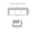 WELLS Καναπές - Κρεβάτι Σαλονιού - Καθιστικού, Pu Μπεζ 188x82x80cm Bed:168x100x36cm - Image 9
