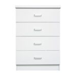 DRAWER Συρταριέρα με 4 Συρτάρια, Απόχρωση Άσπρο 60x40x80cm - Image 6