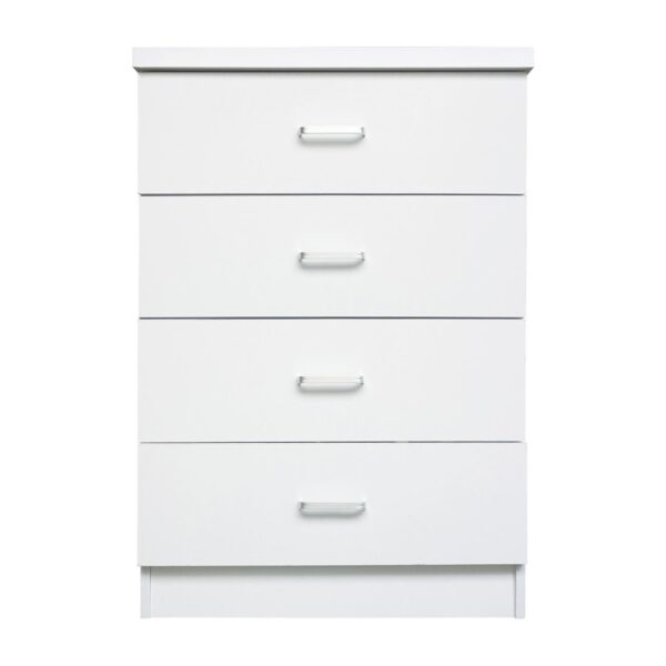DRAWER Συρταριέρα με 4 Συρτάρια, Απόχρωση Άσπρο 60x40x80cm - Image 6