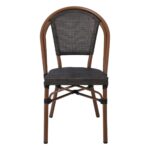 COSTA Καρέκλα Dining Αλουμινίου, Απόχρωση Καρυδί Textilene Μαύρο 50x55x85cm - Image 15