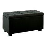 DENISE Σκαμπό με Αποθηκευτικό Χώρο - Ταμπουρέ, PU Μαύρο 88x43x45cm - Image 8